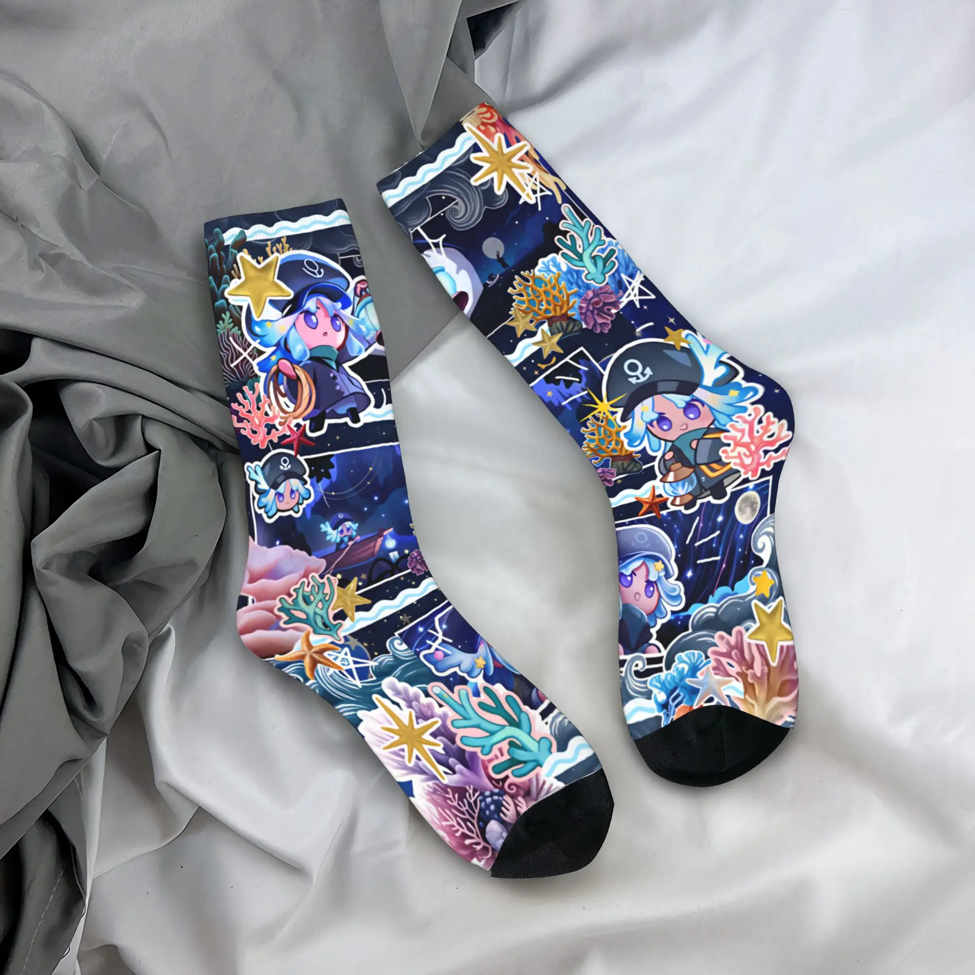 Star Coral Cookie ! Stockings Cookie Run Kingdom Pattern Leisure Socks Autumn Anti Sweat Socks Unisex Men Running Quality Socks