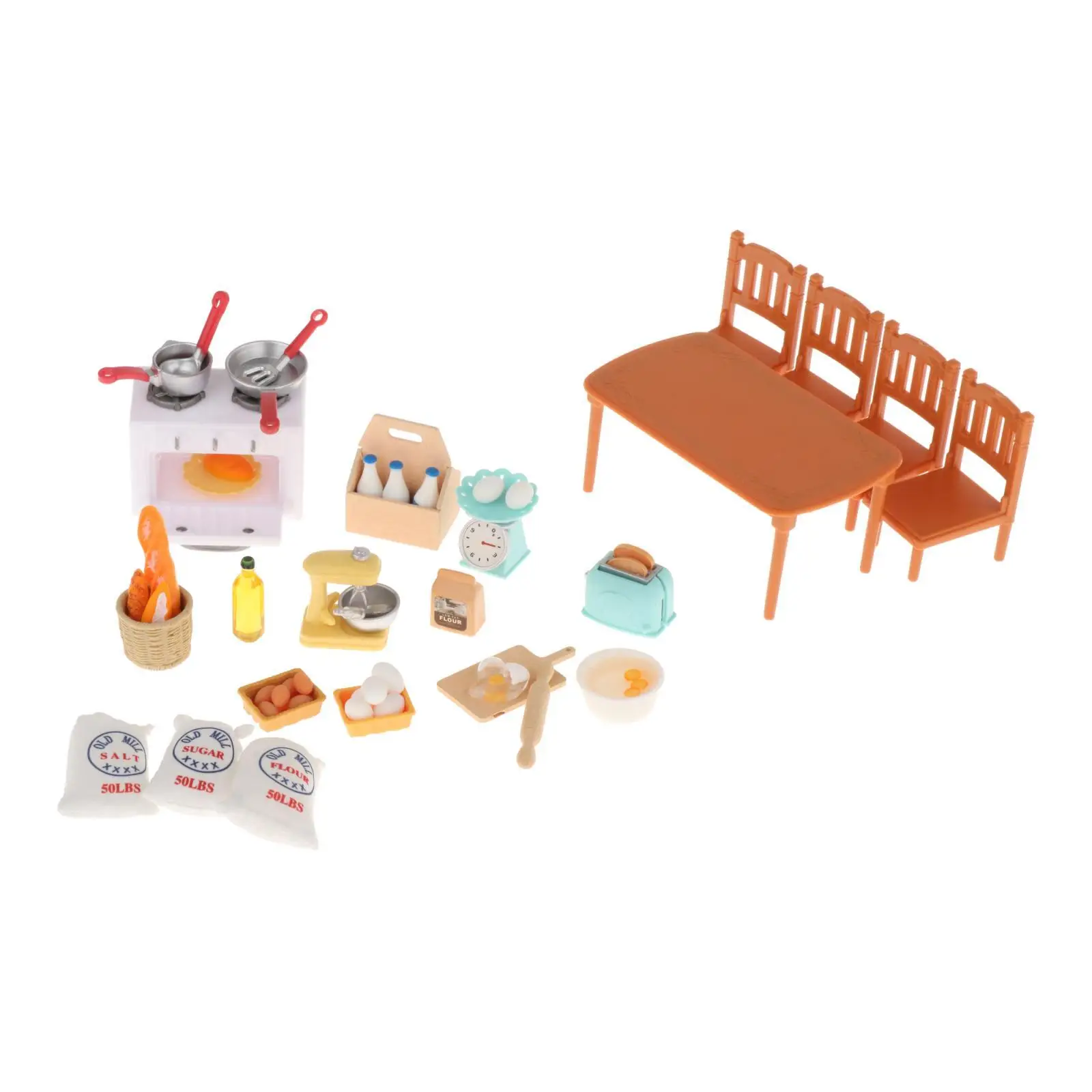 Kitchen Toys Accessories for Boys Girls Dollhouse Decoration Realistic Utensils