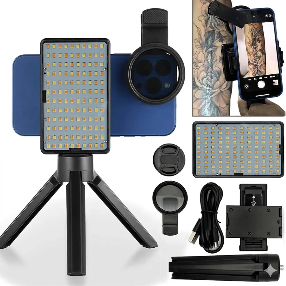 Remove Glare Tattoo Fill Light with 52mm Cpl Cellphone Lens Circular Polarizing Remove Glare Glasses Tattoo Photography Light