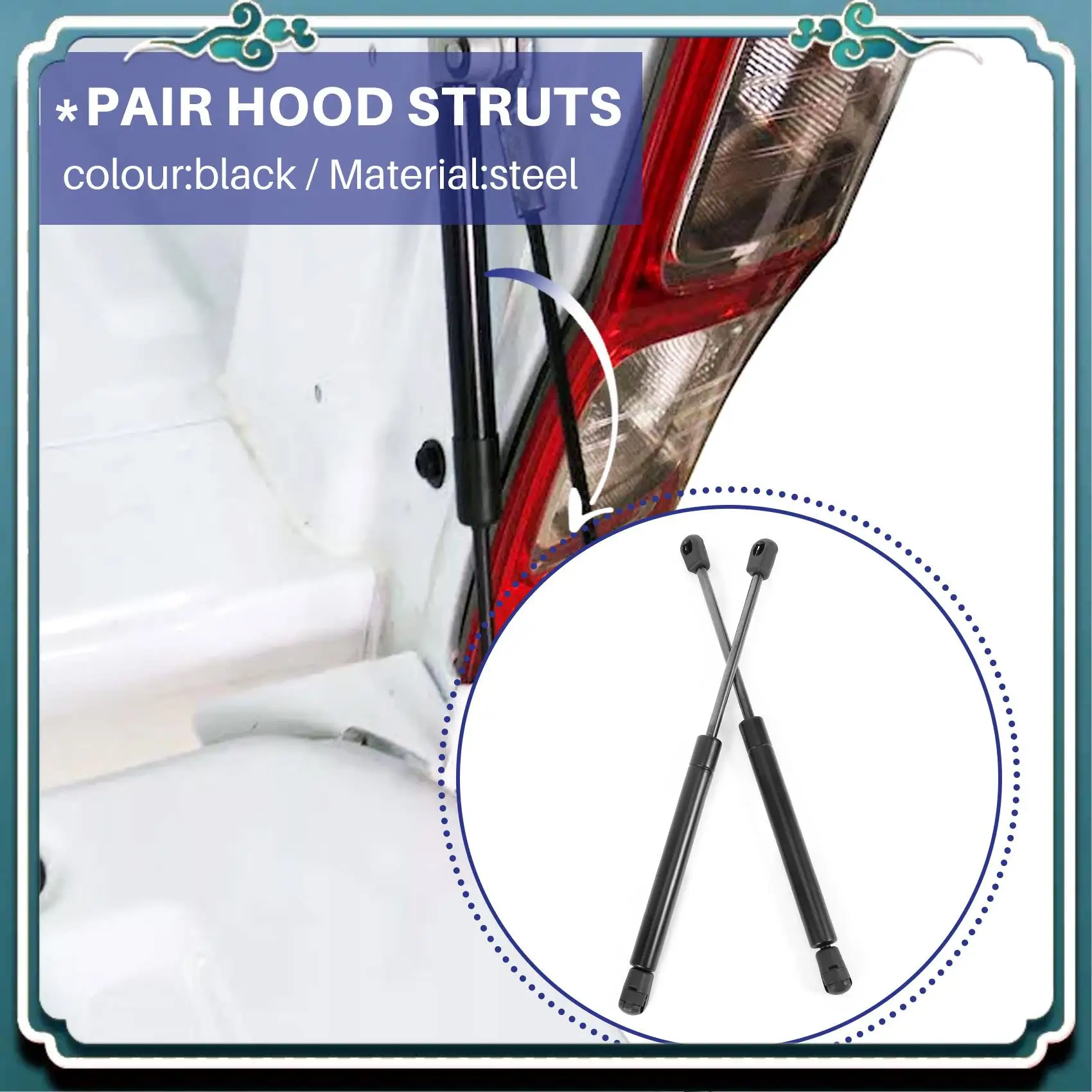 

ABTU-2 шт. подъемник переднего капота автомобиля стойки для Hyundai Sonata 2015 2016 2017, номер детали: 81171-C1000 81161-C1000