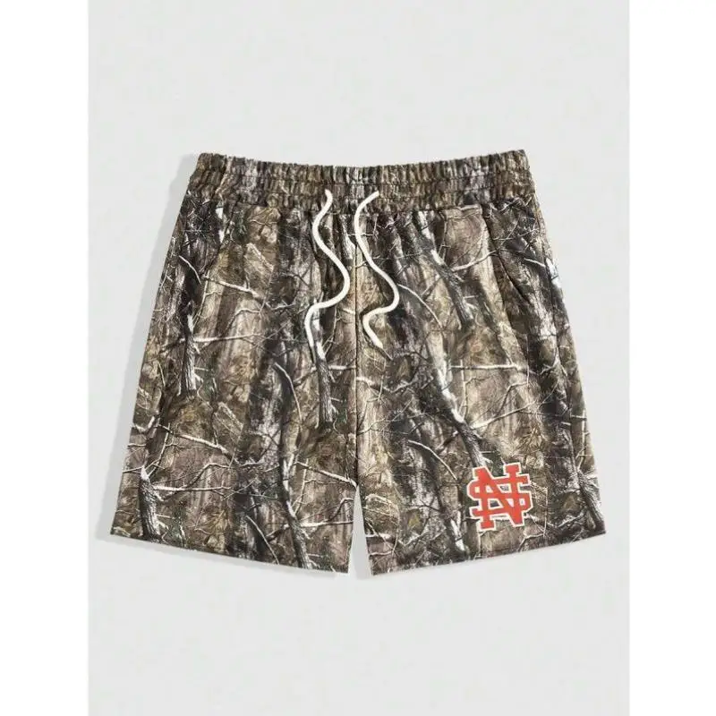 

Men's Autumnal Print ort Pants with Dstring Waist Retro Sle Ciwalk ort orts Tee-acetate Fiber Large Size