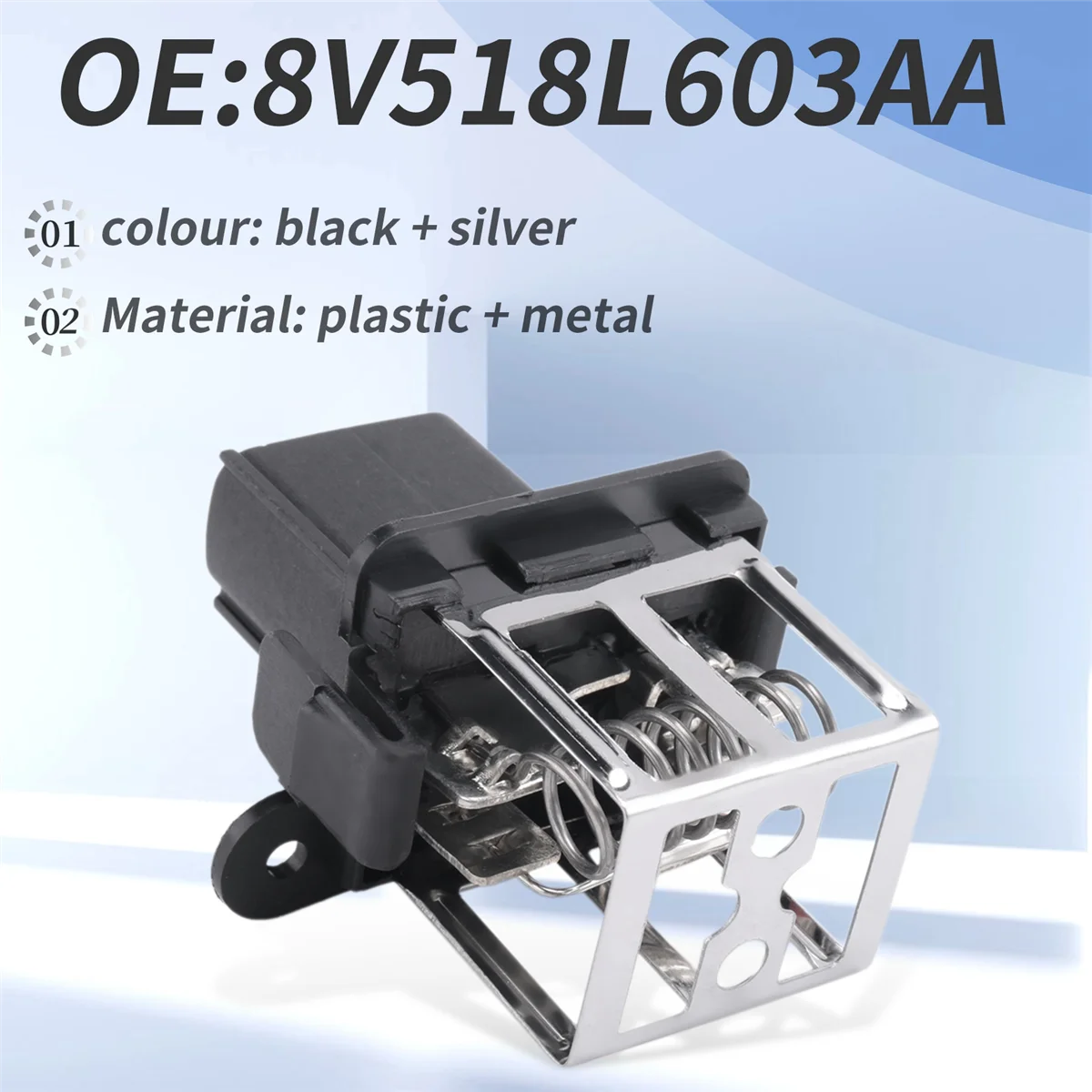 พัดลมอิเล็กทรอนิกส์โมดูลรถ Cooling โมดูลควบคุมความเร็วความต้านทาน Controller สําหรับ Ford Fiesta 2015 8V5 18L 603AA