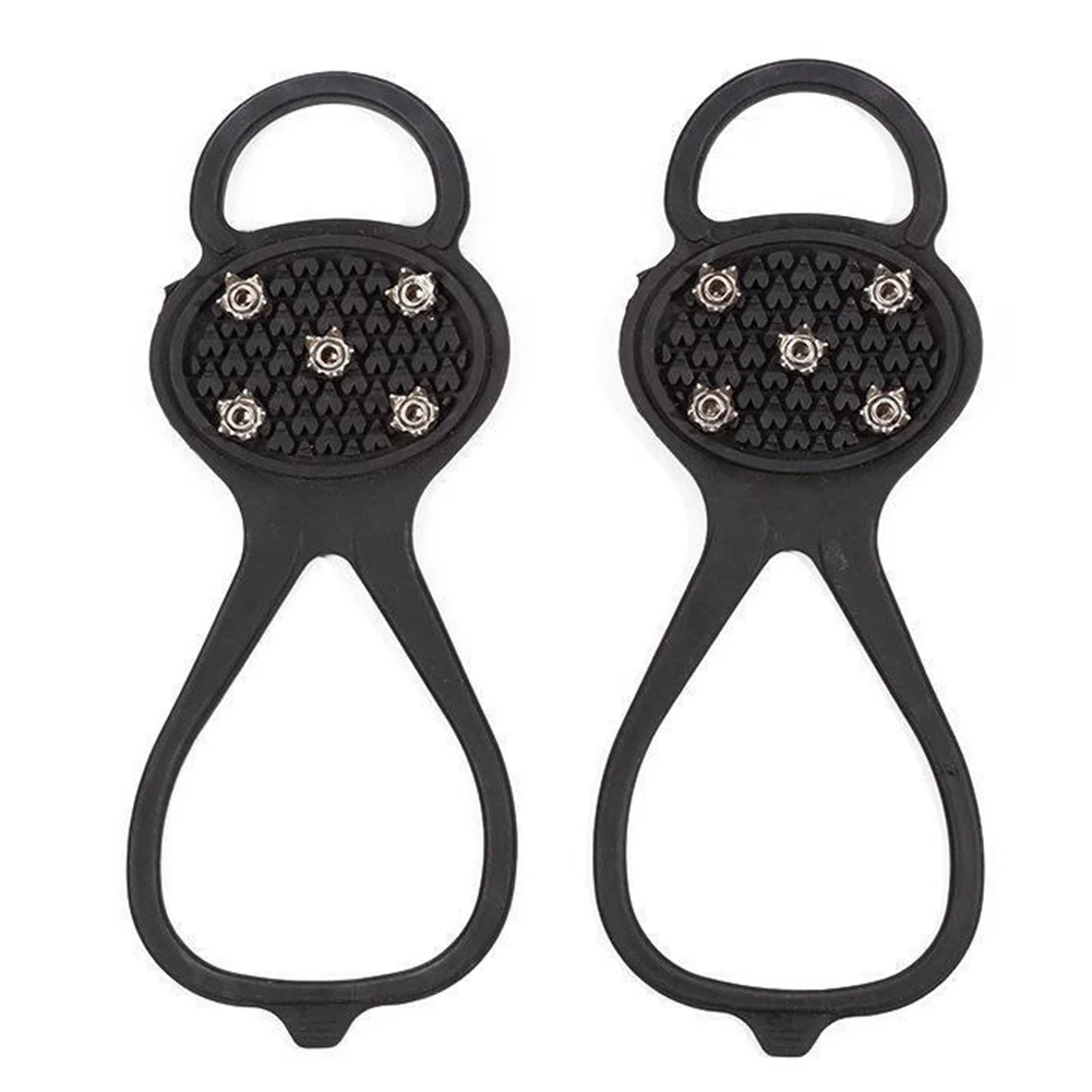 5/8 الأسنان الثلوج الجليد مخلب تسلق المضادة للانزلاق المسامير السيطرة الأشرطة المرابط 5/8 ترصيع حذاء المشي الجليد المسامير للنساء الرجال #4