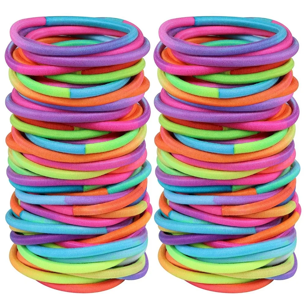 10pc Hot Solid European and American Elastic Hair Bands Rubberband for Women Girls Child Hair Ties for Korean Hair Accessories