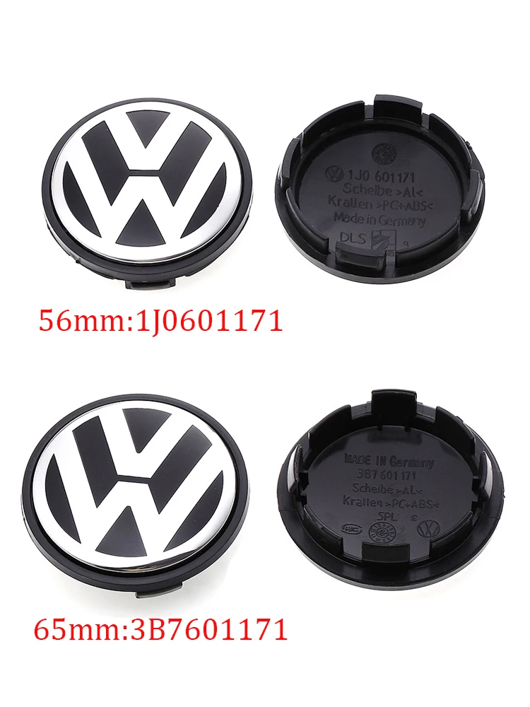 4 pz 55 mm56mm 65 mm70mm 76mm Car Styling Wheel Center Cap coprimozzo accessori Badge per VW Volkswagen Golf muslimah 1 j0601171