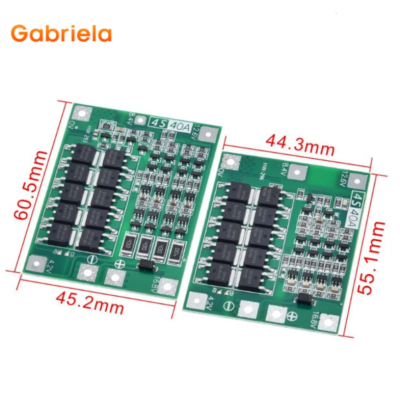 3S/4S 40A 60A Li-ion Lithium Battery Charger Protection Board 18650  BMS For Drill Motor 11.1V 12.6V/14.8V 16.8V Enhance/Balance