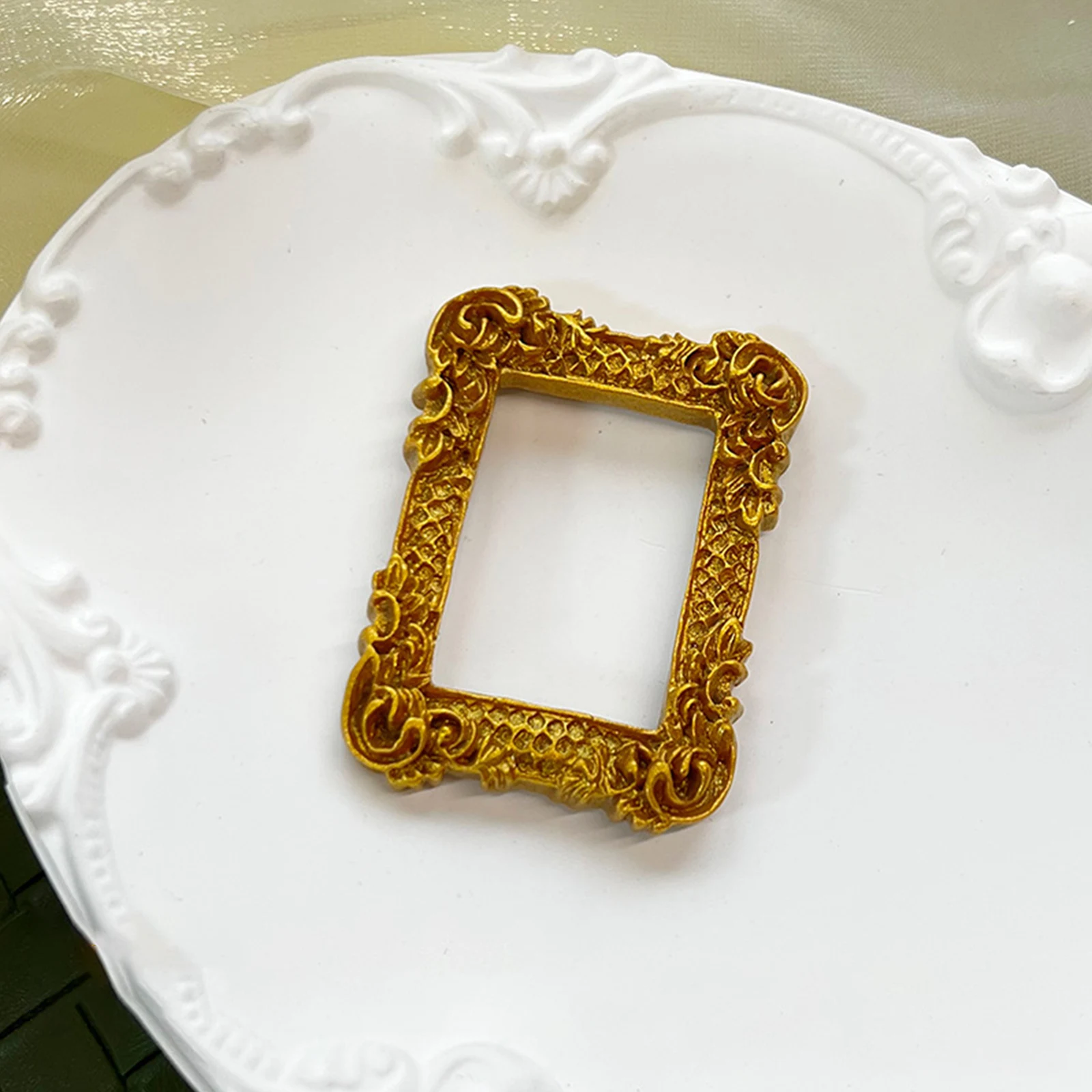 Pack of 10 Gold Small for Baroque Style Picture Frames Small Gold Frames for DIY Jewelry Display Holiday Photography Decor