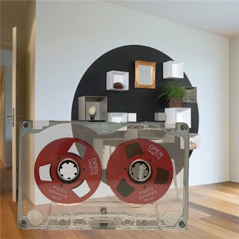 2 × 55 دقيقة قرص شريطي فارغ على الوجهين معدن صغير مفتوح قرص شريط كاسيت فارغ، C