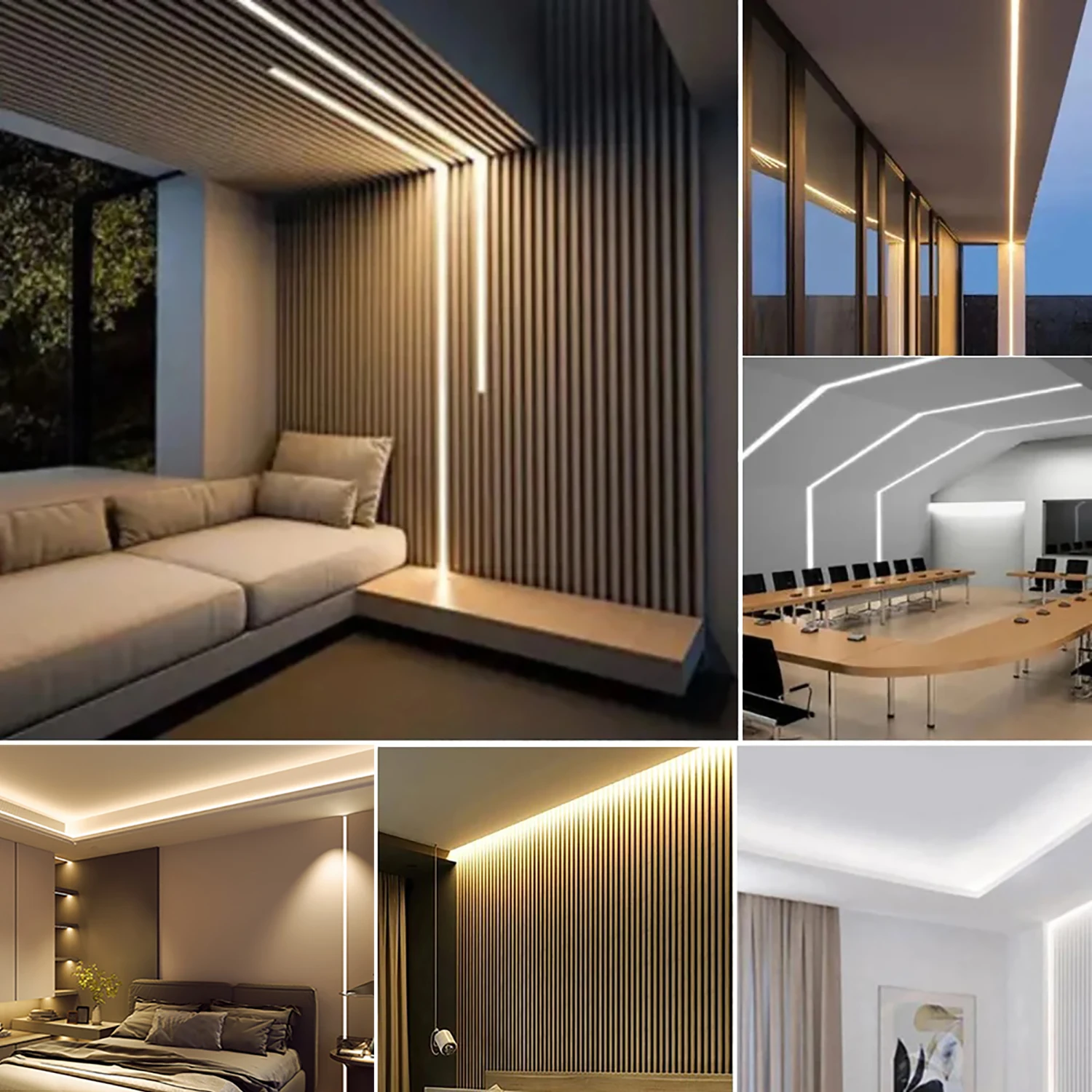 Supper Bright 220V LED Strip Light Waterproof COB LED Strip EU Plug Flexible Diode Tape Room Home Kitchen Garden Lighting