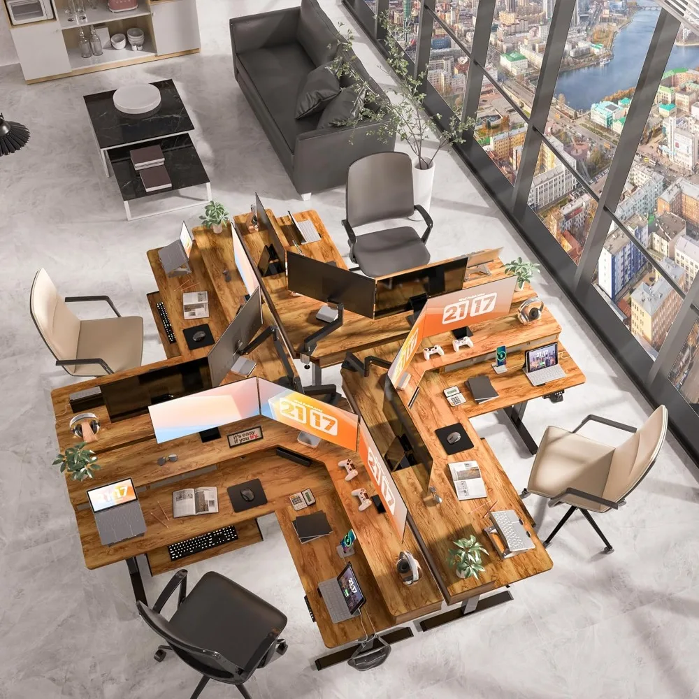 L-образный стоячий стол