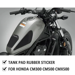 For HONDA Rebel 250 300 CMX rebel 500 Non-slip Side Fuel Tank Stickers Waterproof Pad Rubber Sticker CM300 CM500 CMX500