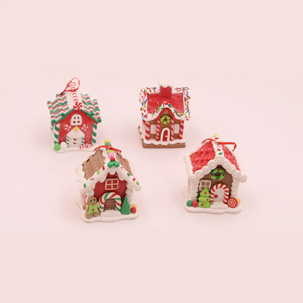 

4 Pcs Ornaments Gingerbread Decoration Table Centerpiece Decorations for Tree Hanging Figurines