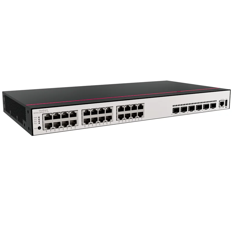 S5735-L24P4XE-A-V2 (24*10/100/1000BASE-T ports, 4*10GE SFP+ ports, 2*12GE stack ports) 98012026 Ethernet Switch