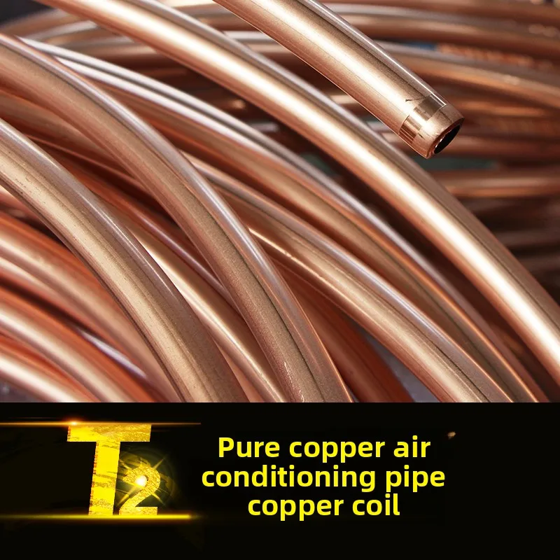 Copper Coil Tube 2/3/4/5/6/8/10/12/14/16mm Hollow Round Air Conditioner Soft Copper Pipe