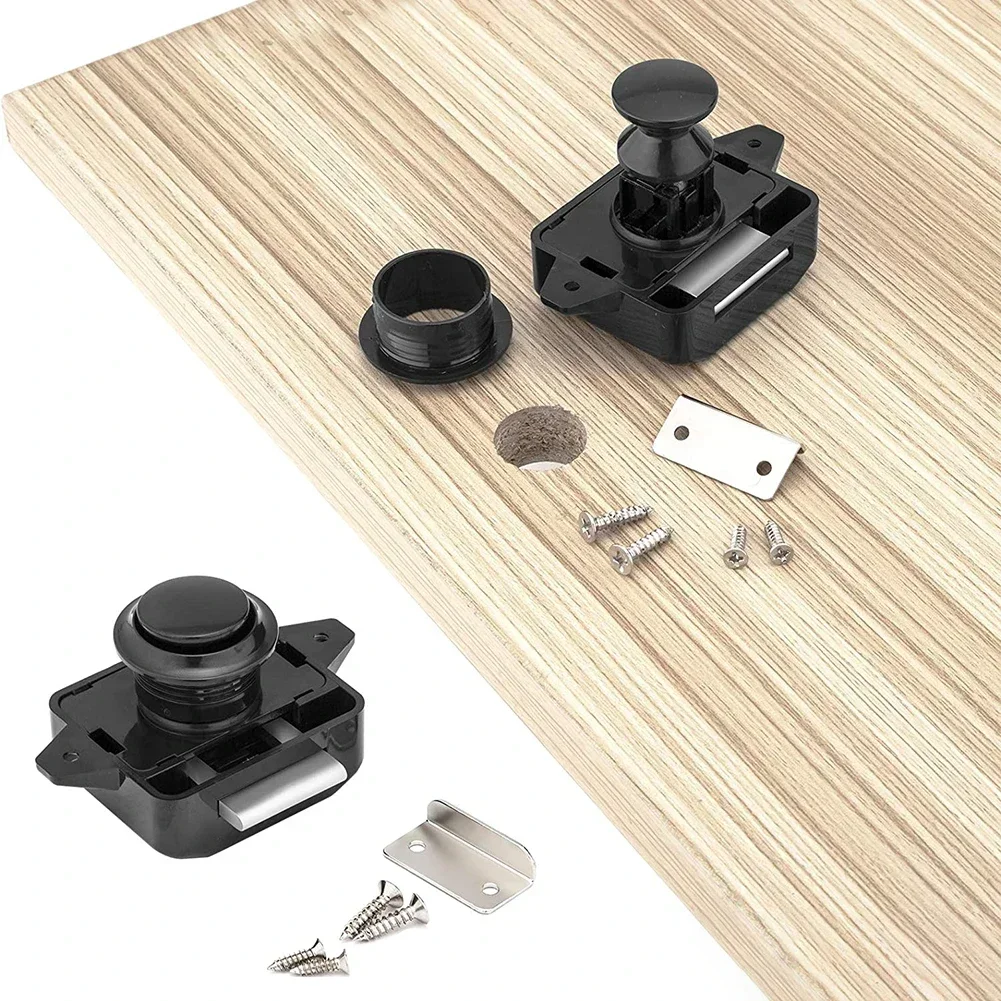 YTOM Push Button Catch Lock RV Caravan Boat Camper Motorhome Cabinet Drawer Latch Button Locks For Furniture Hardware