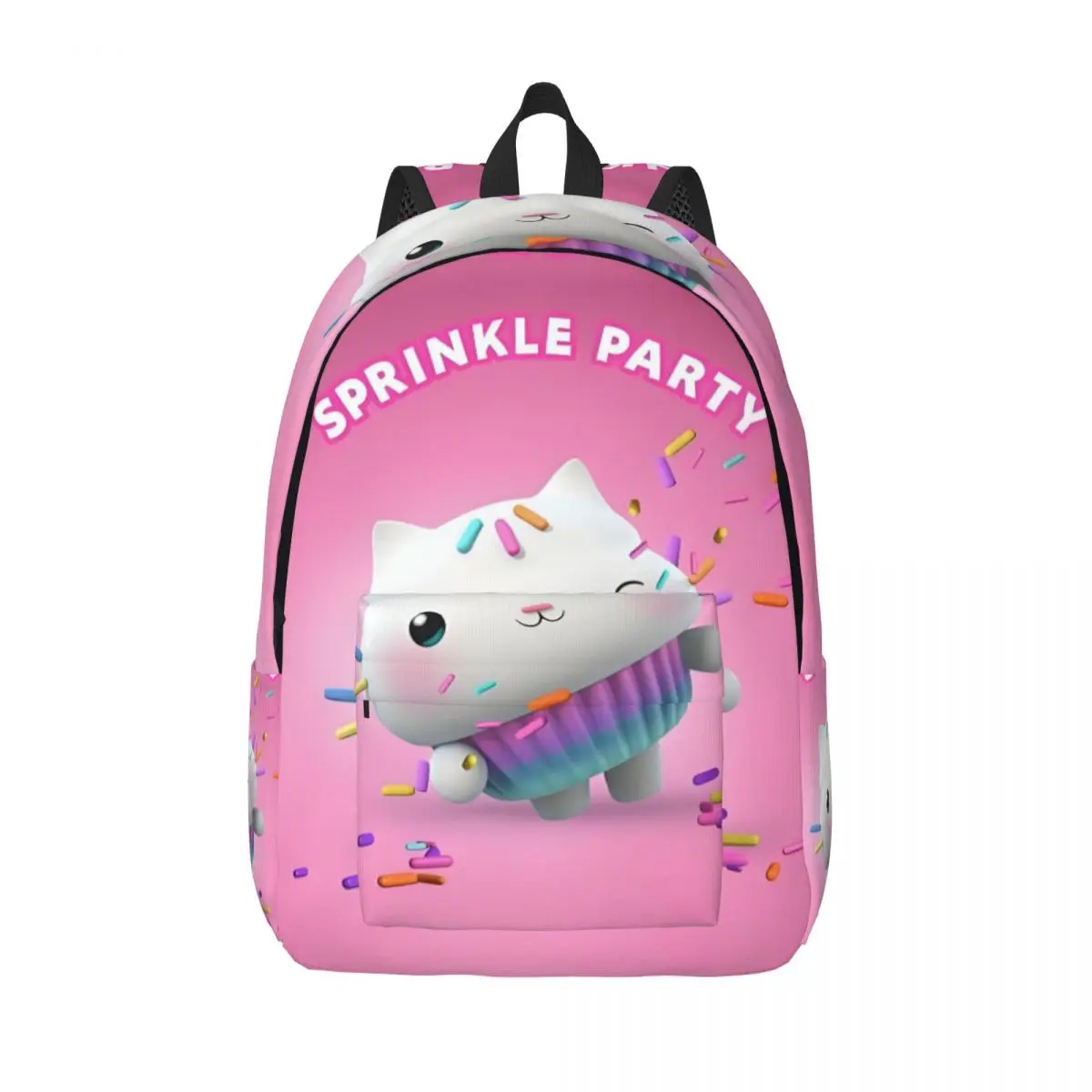 

Холщовый рюкзак с героями мультфильмов для вечеринки, Cakey Cat, женский и мужской модный рюкзак для книг для колледжа, школы, сумки для кукольного домика Gabbys