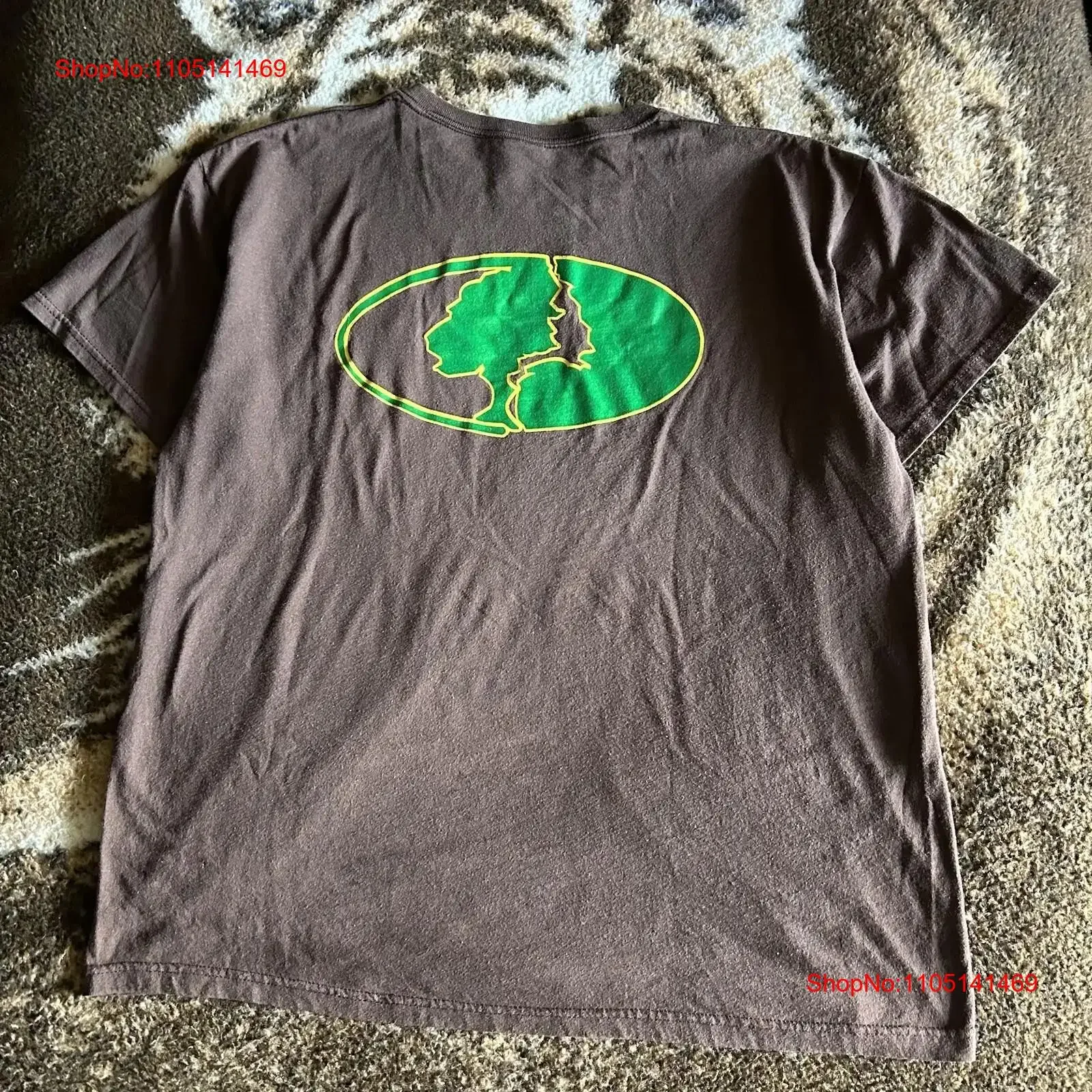 تي شيرت كلاسيكي بشعار موسي أوك مقاس XL عتيق مغسول أوم ملابس ناعمة قابلة للتنفس أنيقة ومتعددة الاستخدامات