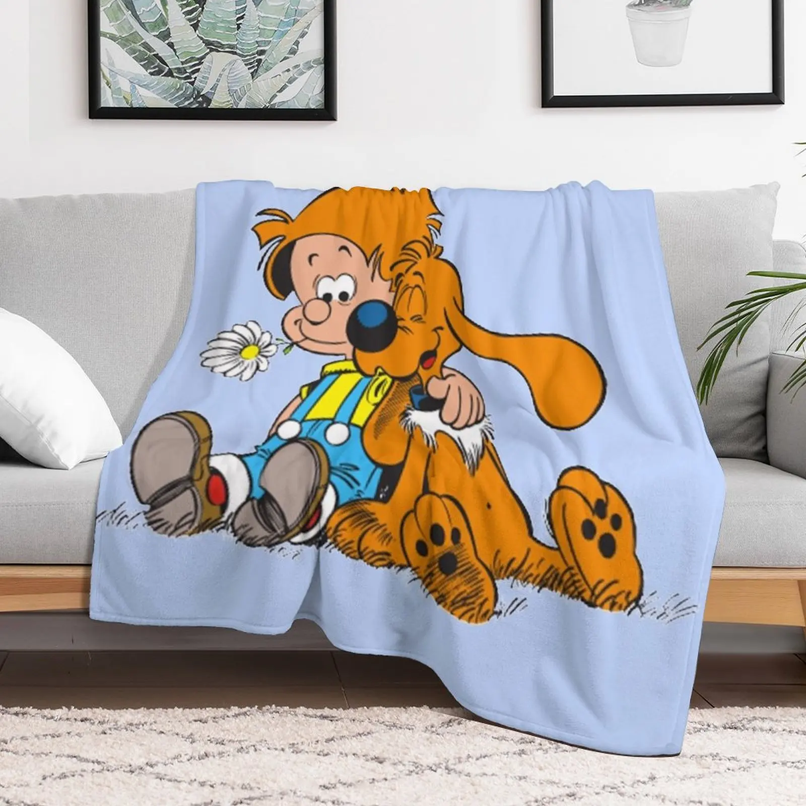 Billy and buddy & Boule et Bill Throw Blanket Camping Blankets Sofas Of Decoration Blankets