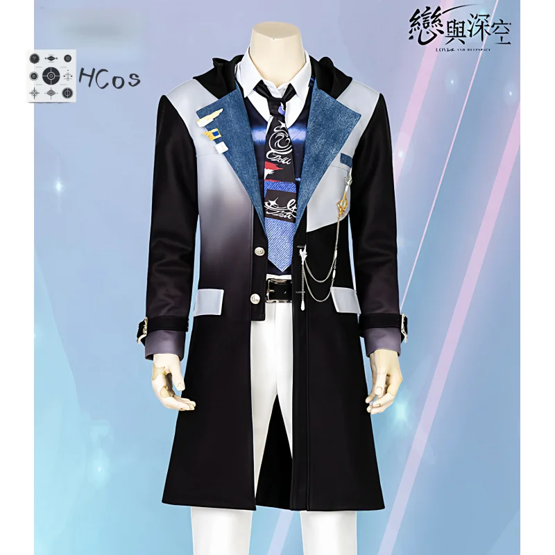 

Костюм для косплея Love and Deepspace Xavier, мужская фантазийная форма на Хэллоуин, пальто, реквизит, комплект аксессуаров Hcos