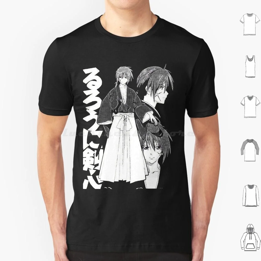 Camiseta sin marco para hombre y mujer, camisa de Anime Kenshin, Battousai, Himura, Japón, Katana, Kenshin, Himura, Manga, Rurouni, Rurouni, Kenshin X, 6Xl