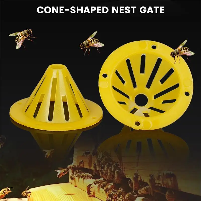 10/20Pcs Beekeeping Hive One Way Entrance Door Beehive Entrance Exit Bee Escape Prevention Device Cone Shape Reusable Vent Holes