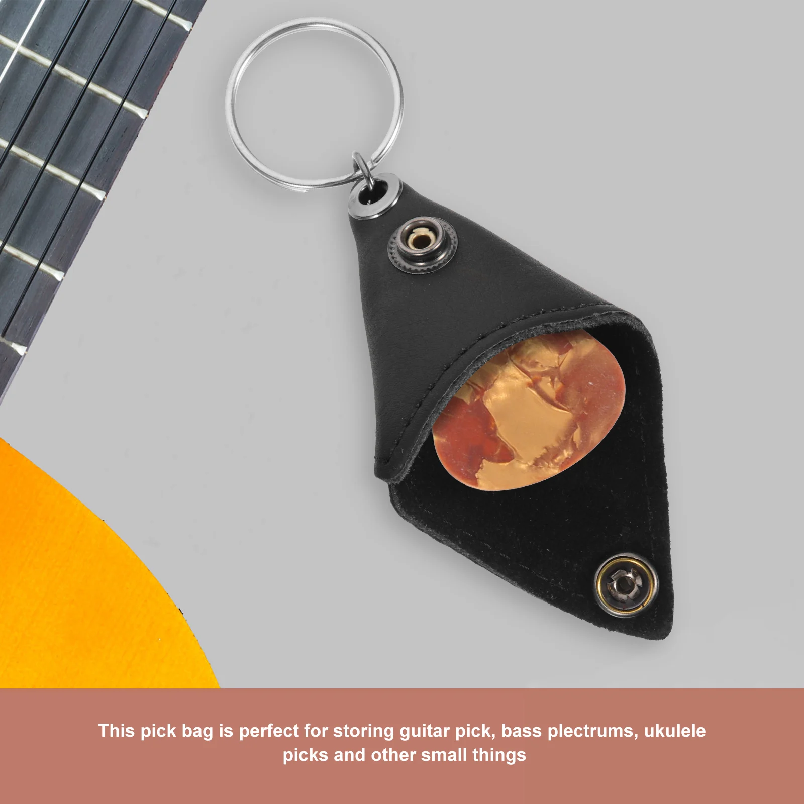 

2 Pcs Guitar Pick Bag Picks Portable Storage Plectrums Organizer Electric Holder