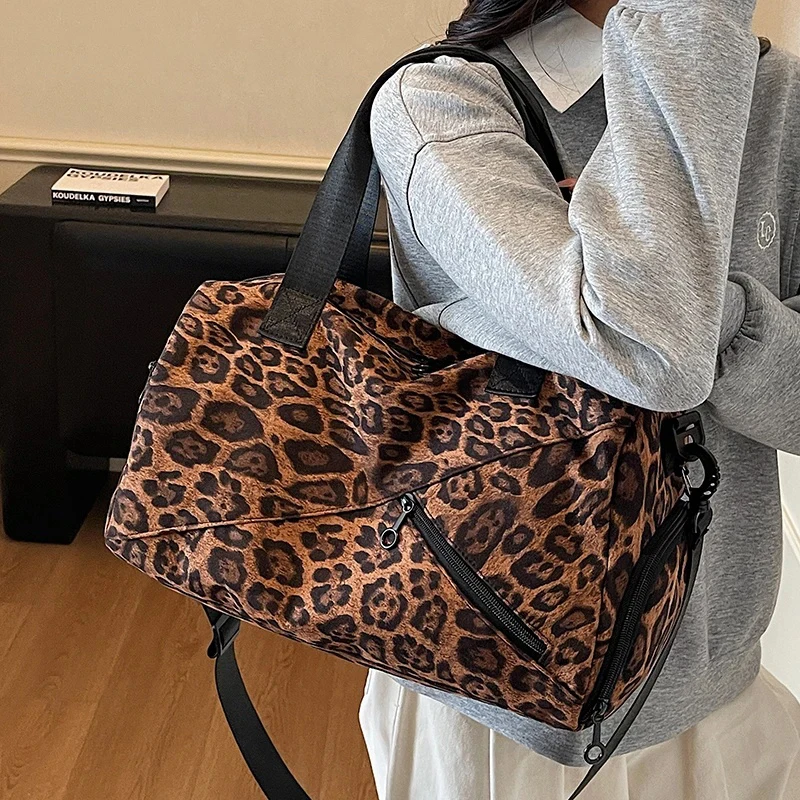 

Leopard PU Leather Crossbody Bag for Women Pillow Shoulder Bags 2025 Designer Luxury Brand Handbags and Purses