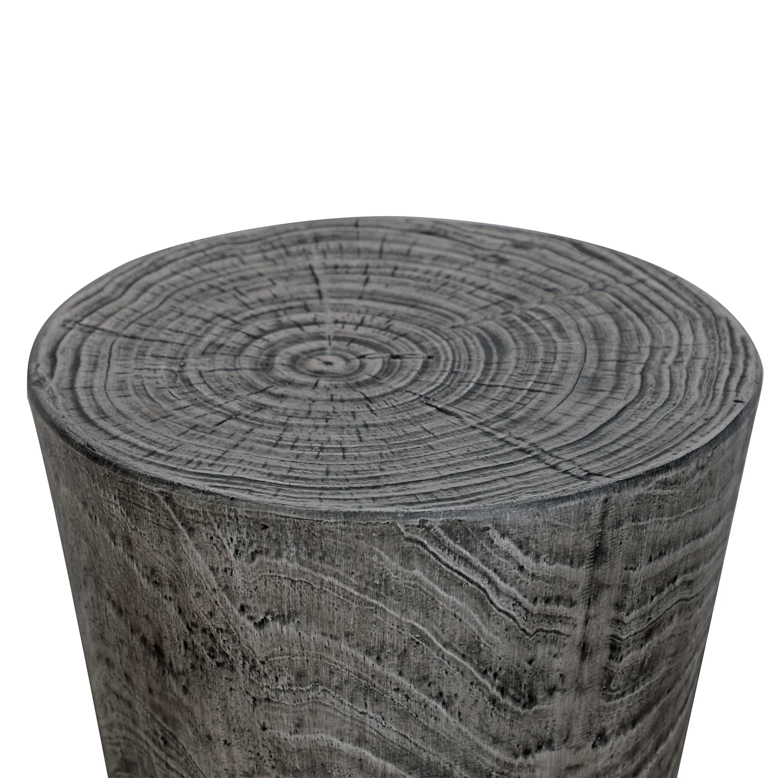 JARDINA Furniture Concrete Round Side Table Wood Grain Finish Grey