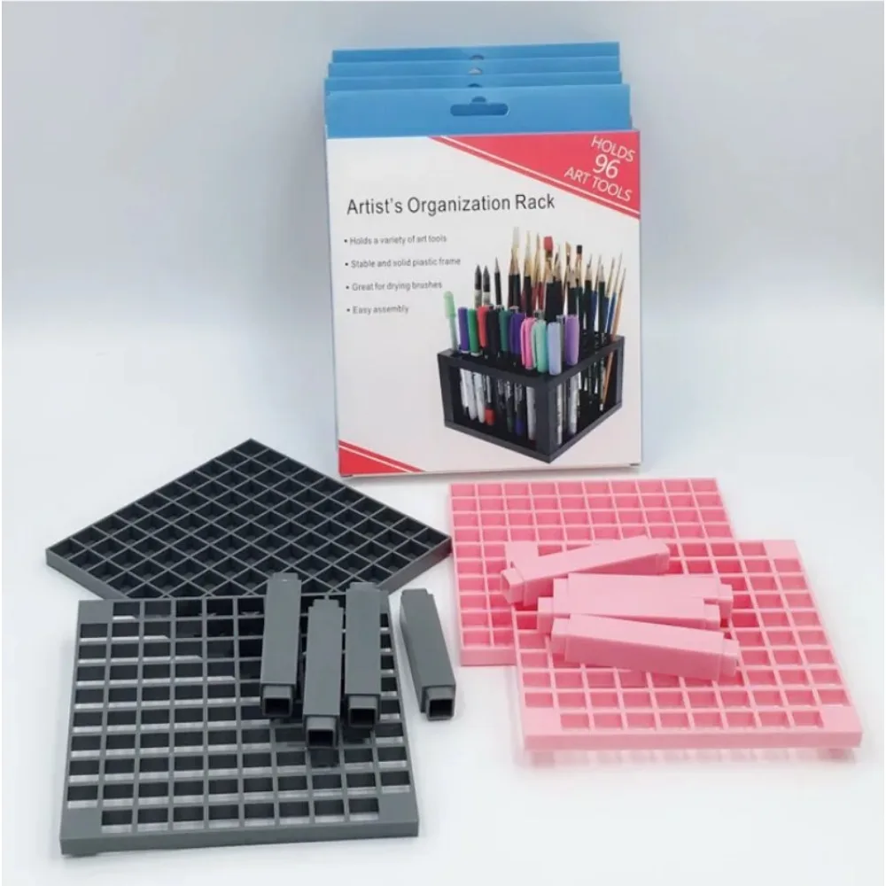 Tạo Ra Bút Chì & Bàn Chải Người Tổ Chức Có Thể Tháo Rời 96 Lỗ Chuốt Bút Chì Cho Bàn Làm Việc Bút Cọ Vẽ Bút Chì Màu Bút Đánh Dấu