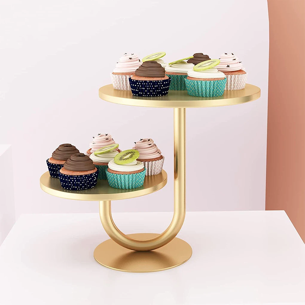 Cake Stand Metal Dessert Cupcake Mousse Snacks Muffin Holder Festival Wedding Birthday Party Decoration Plate Tray