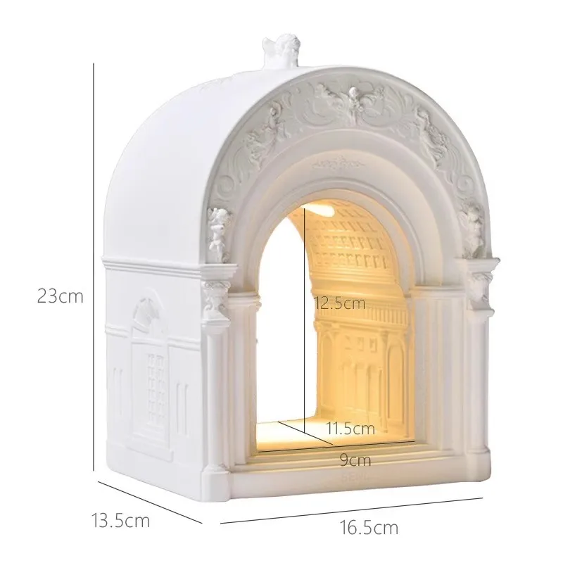 Angel Opera House بناء على الطراز الأوروبي، مصباح طاولة للعلاج بالروائح الخالية من الحرائق، مصباح عطري، زينة لغرفة النوم #5