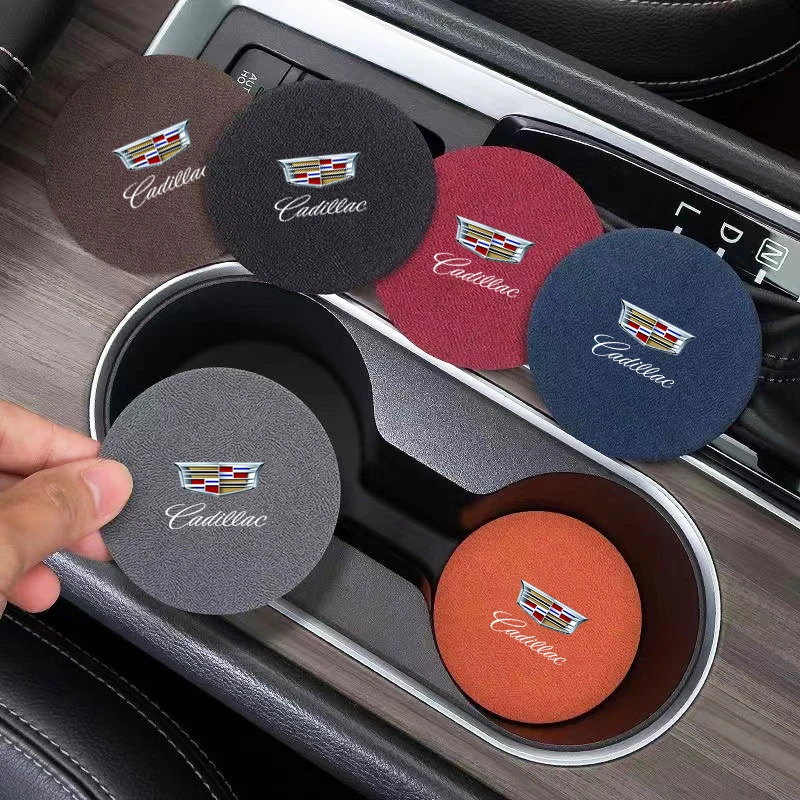 Posavasos para Coche, Antideslizante, de Gamuza, Accesorios para Cadillac ATS BLS CT4 CT6 CTS ESCALADE STS XLR XT4 XT5 XTS SLS