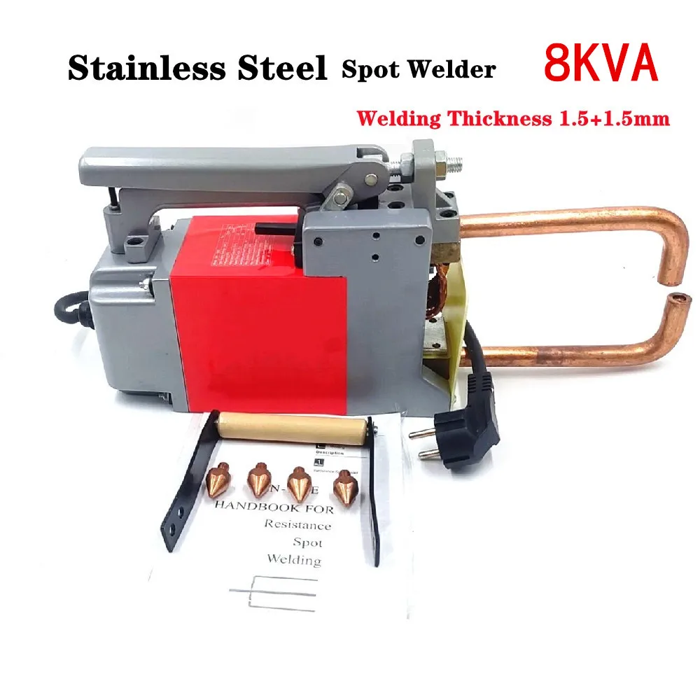 8KVA Resistance Spot Welding Machine 220V Welding Thickness 1.5+1.5mm Stainless steel Plat Spot Welder spot welding machine