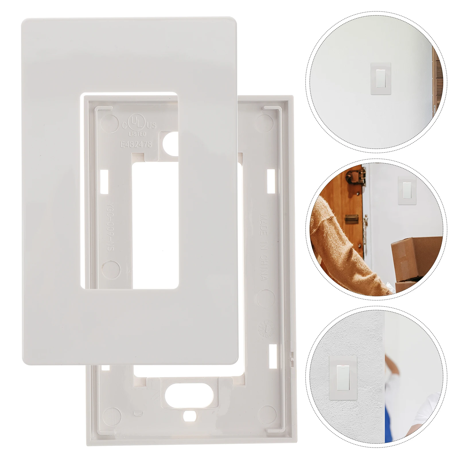 Screwless Wall Plate Durable PC Material High Temp Resistant Blank Socket Single Gang Easy Install Wall Outlet Cover Switch