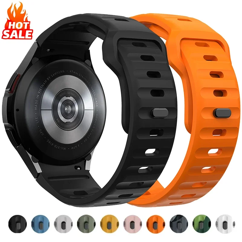 

No Gaps Silicone Band for Samsung Galaxy Watch 7 6 5 4 40mm 44mm 5Pro 45mm Strap for Galaxy Watch 6 4 Classic 43mm 47mm Bracelet