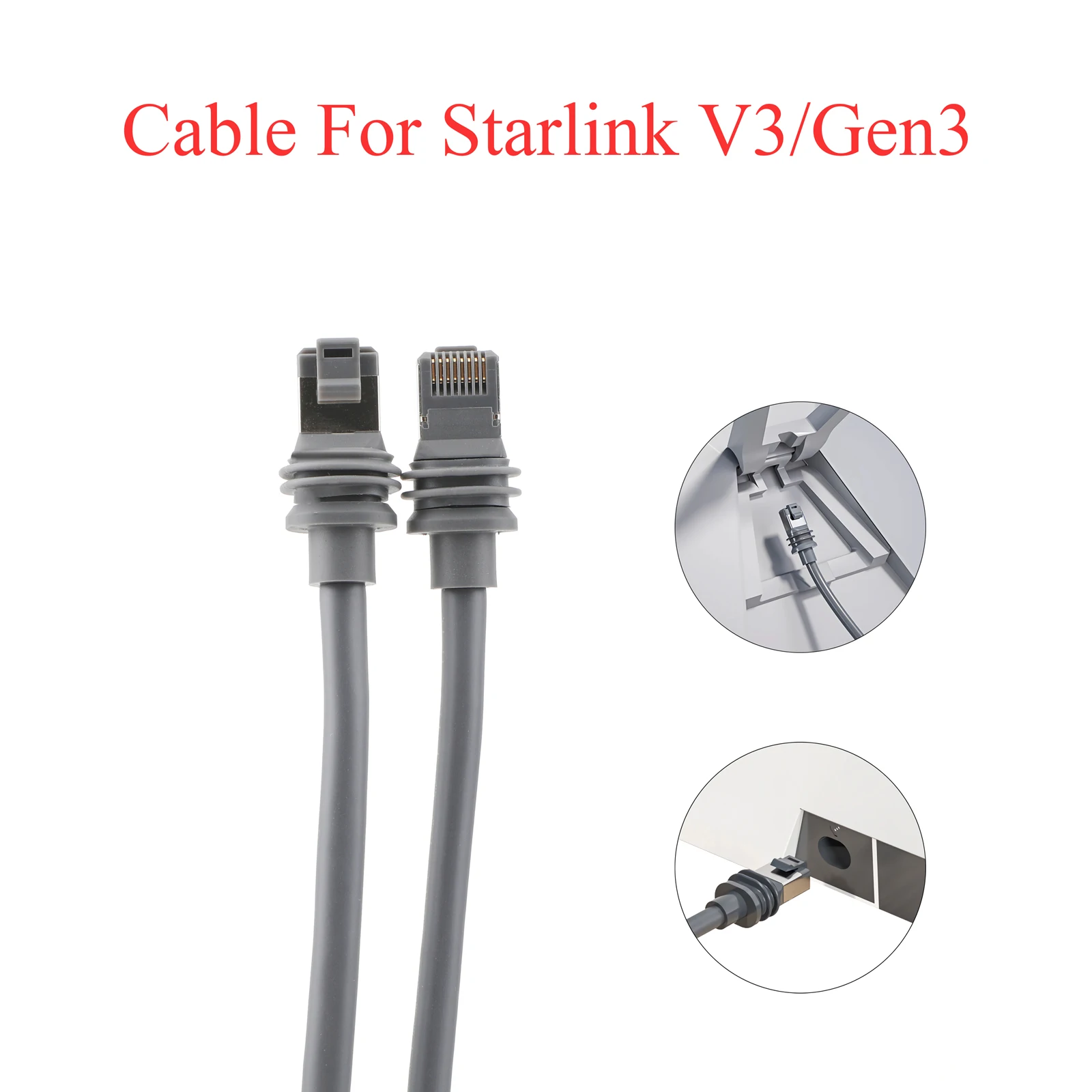 For Starlink Gen3/V3 Cat5e Extension Cable Ethernet Cable Plug and Play For Starlink Gen3/V3 Satellite Router