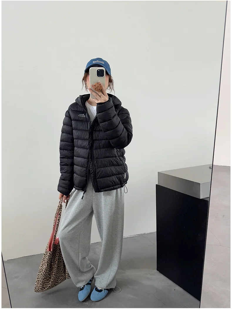 Solid Lightweight Hooded Padded Jacket Women Autumn Winter Casual Outdoor Soft Puffer Jacket Woman All Match Korean Warm Parkas