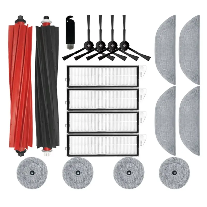 NEW HOT In Stock-19Pcs Main Side Brush HEPA Filter Mop Cloth Dust Bag For Roborock S8 Maxv Ultra Robotic Vacuum Cleaner Accessor