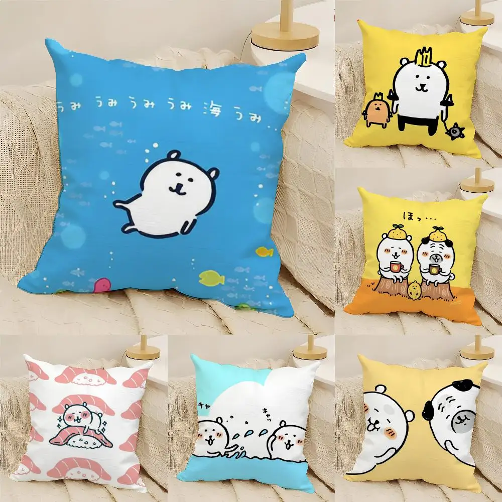 

Наволочка Kwaii Anime J-Joke B-Bears из натурального льна с двусторонней печатью, декоративная наволочка для дивана и дома