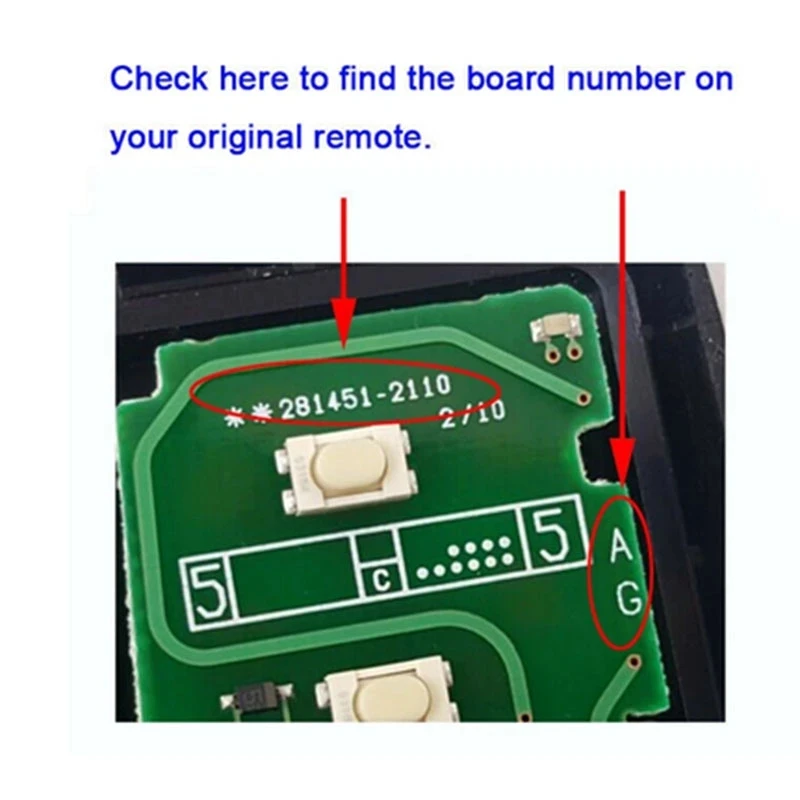 KEYECU 4 tombol untuk Toyota Highlander Kluger 2014 2015 2016 2017 2018 19 Smart Remote Key Fob HYQ14FBA 281451-2110 Fob