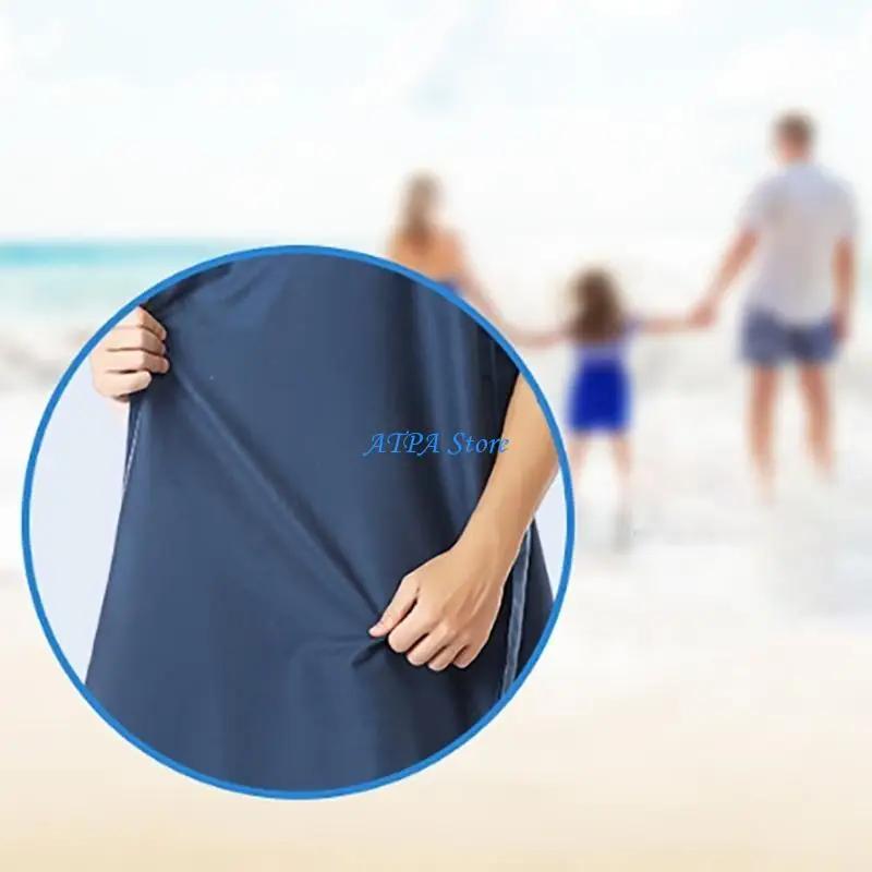 

U13C Quick Drying Hooded Towel Changing Robe Changing Towel Poncho with Hood for Swimming Wetsuit Beach Swimsuit Changing