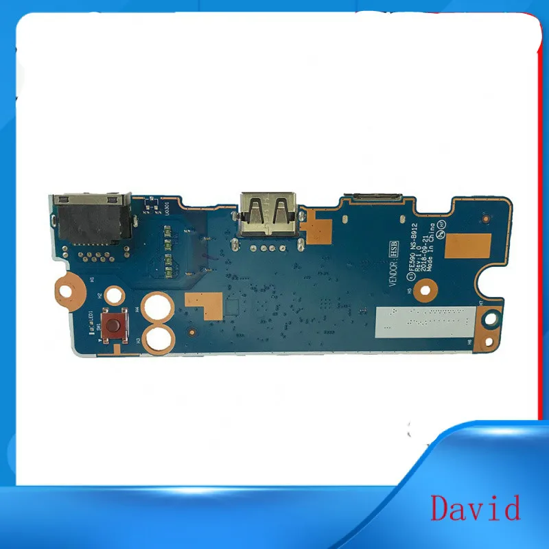 For Lenovo ThinkPad E590 E595 Laptop USB RJ45 LAN Network card Power Button Board switch Repairing Accessories NS-B912