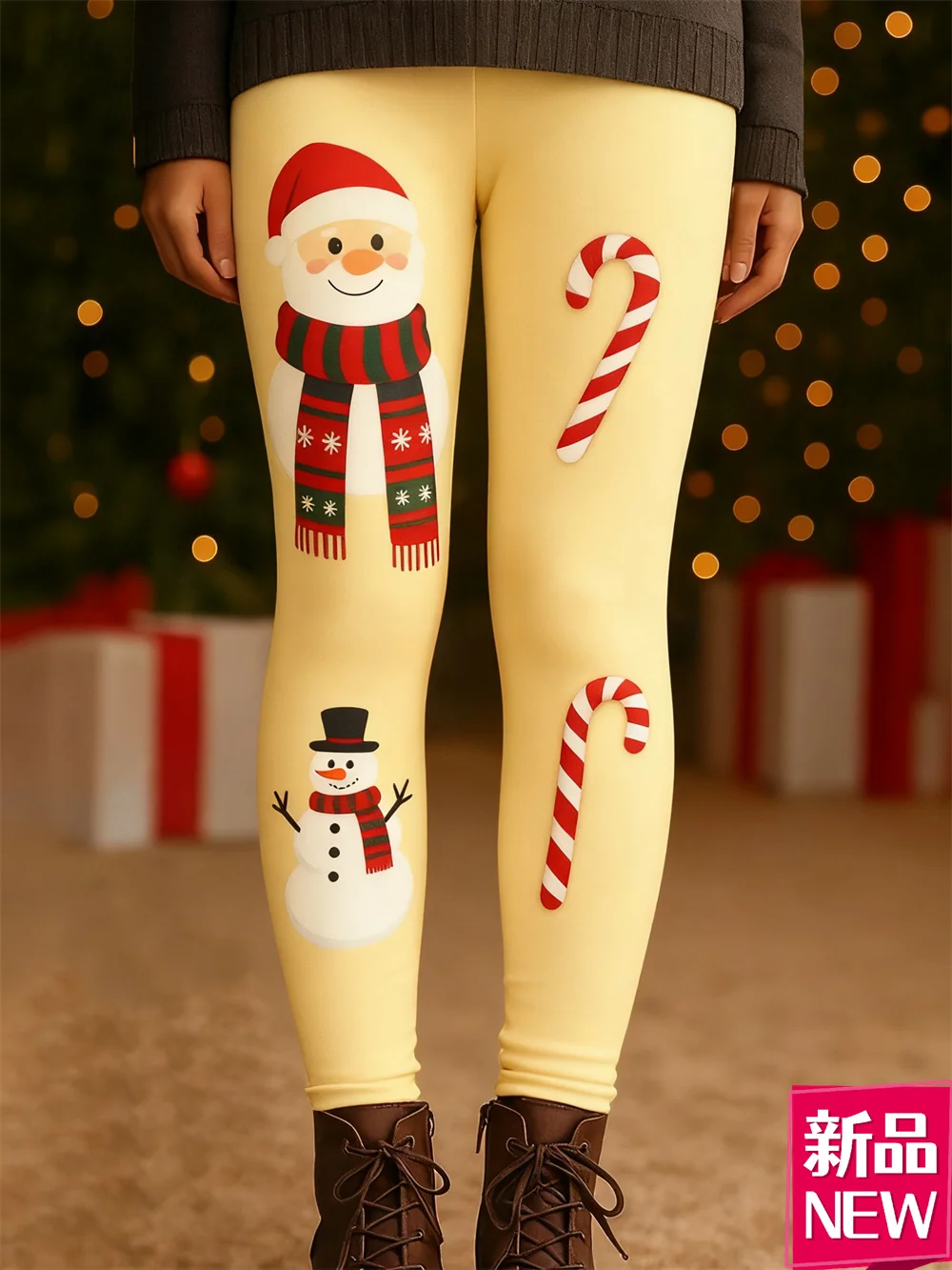 Moda design clássico leggings femininas tema de natal casual cintura alta yoga calça outono inverno ao ar livre rua elástica