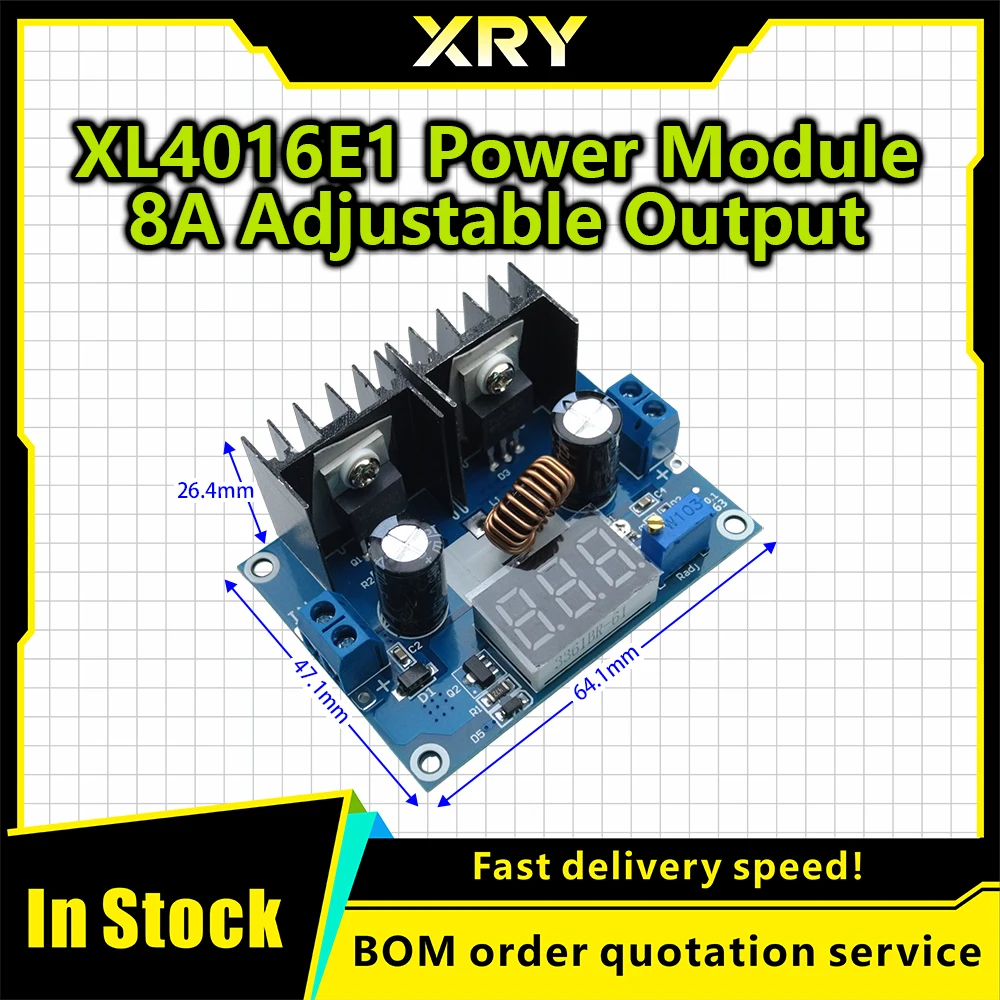 XL4016E1 XL4016 High Power DC Voltage Regulator DC-DC XH-M401 M404 Stetp-down Buck Module with Maximum 8A Tire Voltage Regulator