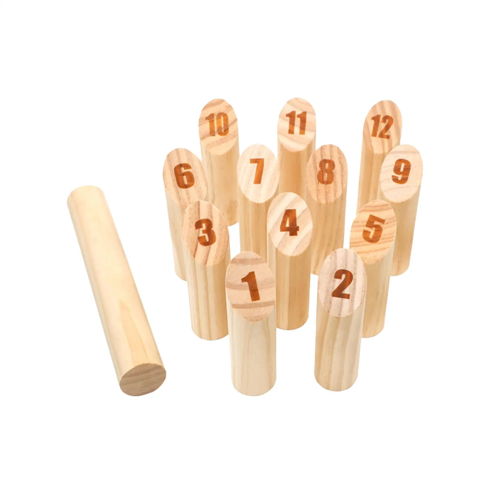 Wood Set Toss Game Adults Kids Lawn Indoor Outdoor Scatter Throwing Dowel with