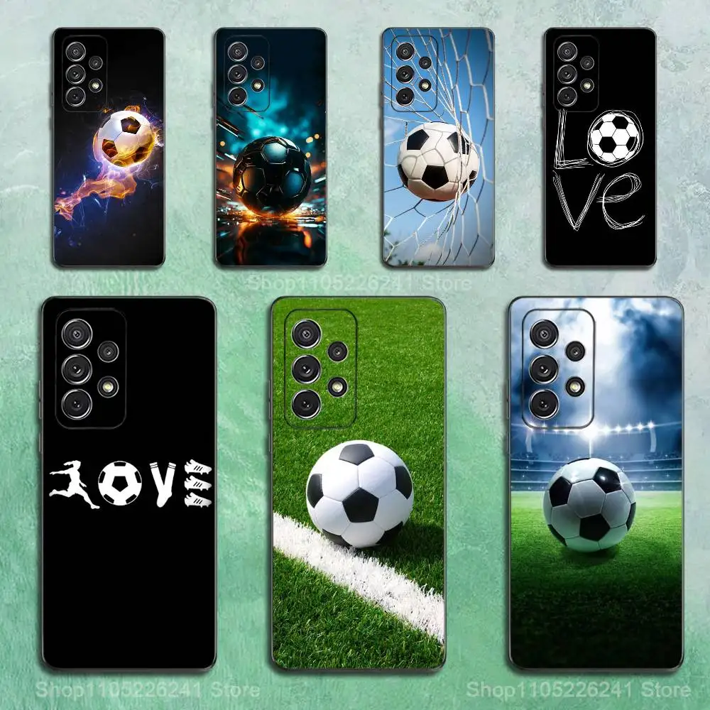 Passionate Sports Football For Samsung S9,S10,S20,S10,S21,S25,S24,S23,Ultra,FE,Plus,Lite,Soft Silicone Black Case