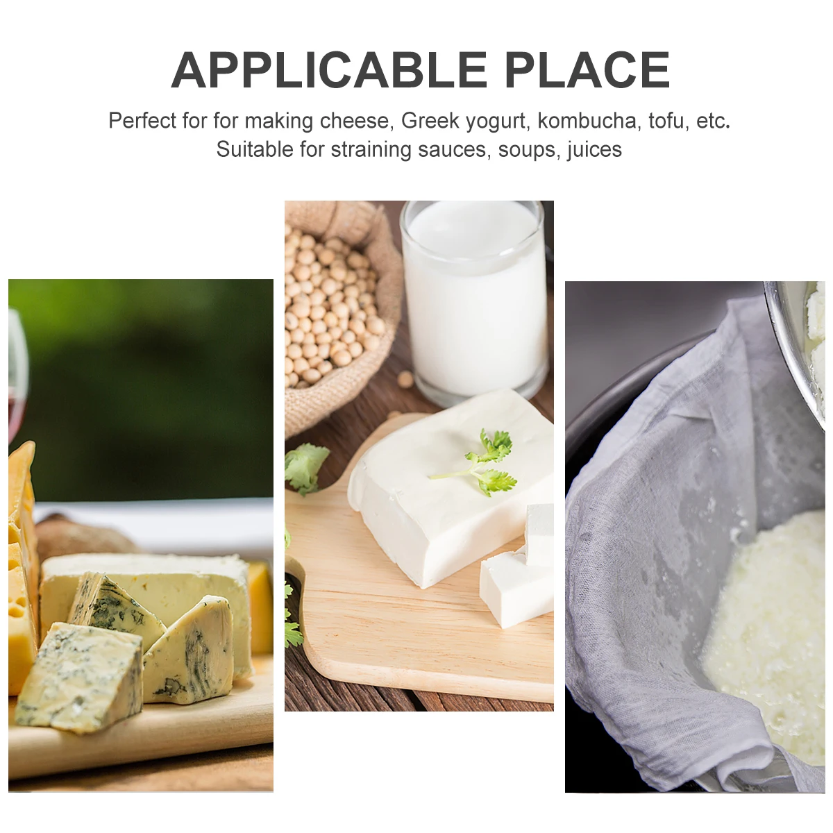 

Pure Cotton Gauze Reusable Fabric Muslin Hemmed Cheese Cloth Tofu Cheesecloth for