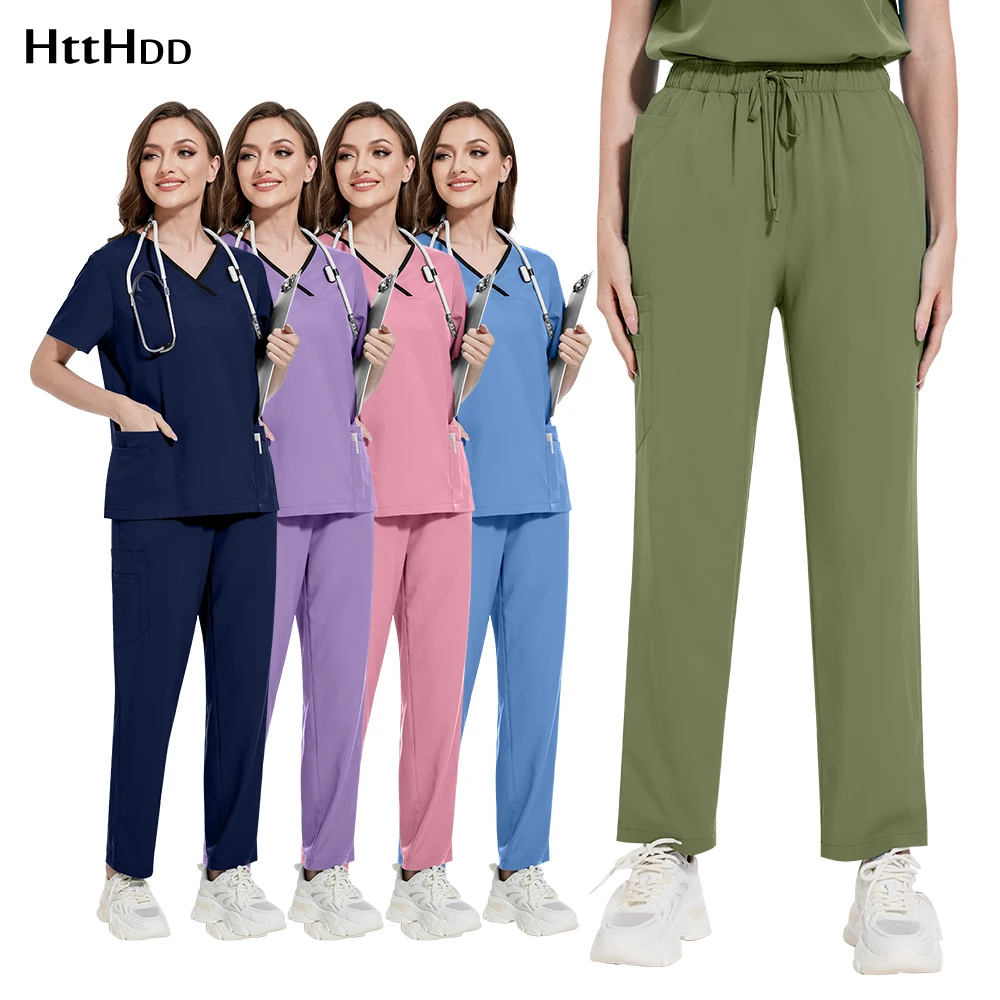 

Wholesale Medical Scrubs Multicolor Hospital Surgical Uniforms Scrub Set Doctor Work Wear Surgical Gown Women Beauty Spa Uniform