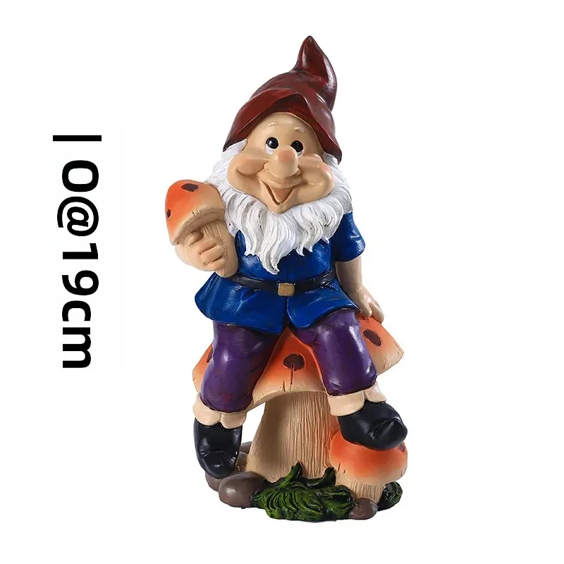 

Hand-Painted Resin Garden Gnome Statues Naughty Dwarf Figurines for Garden Decoration Beautiful Household Crafts