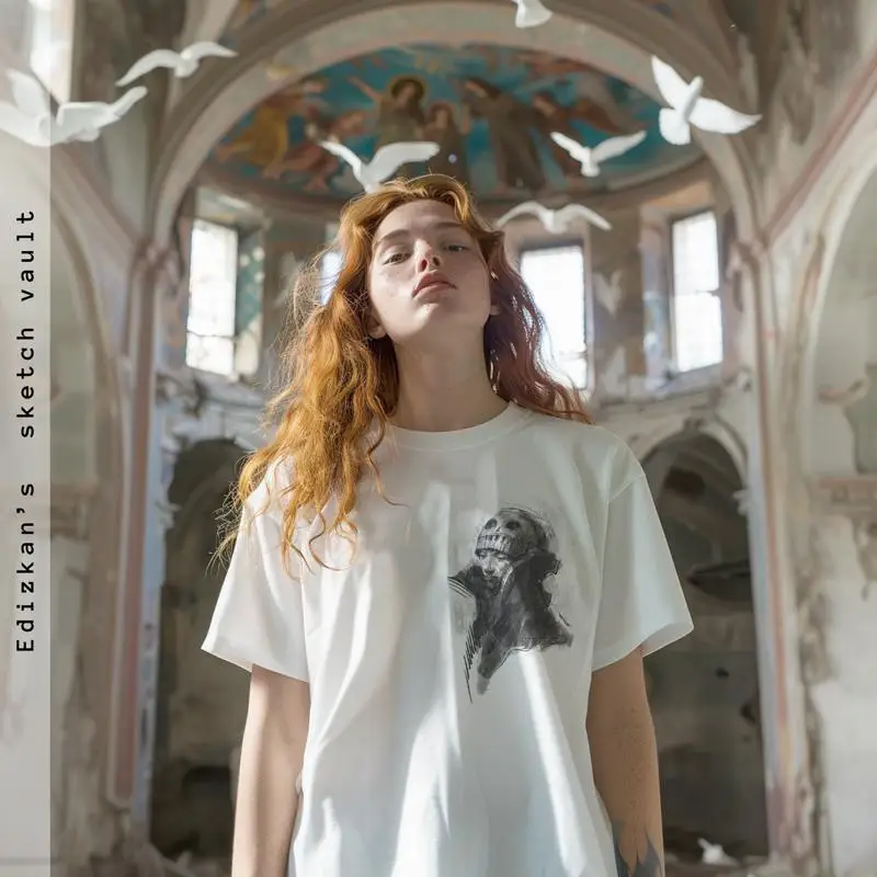 

Винтажная футболка с демонстрацией Ferhat Edizkan's Art Grisea, уникальная для энтузиастов